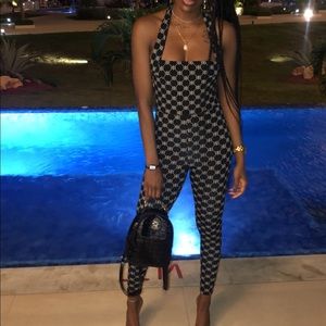 Black Monogram Jumpsuit